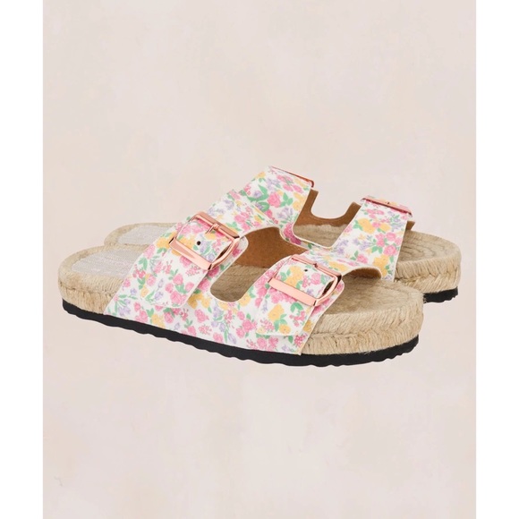 LoveShackFancy x Manebi Floral Slide Sandals - Picture 3 of 12